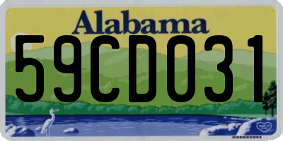 AL license plate 59CD031