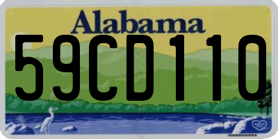 AL license plate 59CD110