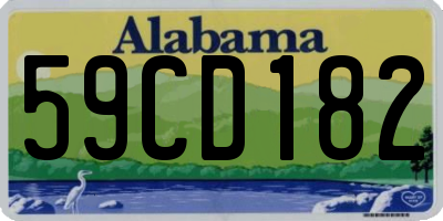 AL license plate 59CD182