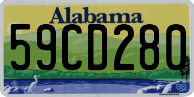 AL license plate 59CD280