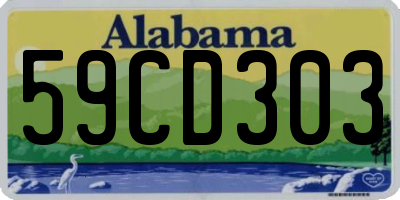 AL license plate 59CD303