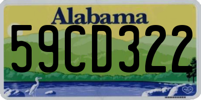 AL license plate 59CD322