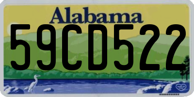 AL license plate 59CD522