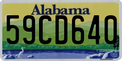 AL license plate 59CD640
