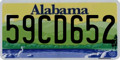AL license plate 59CD652