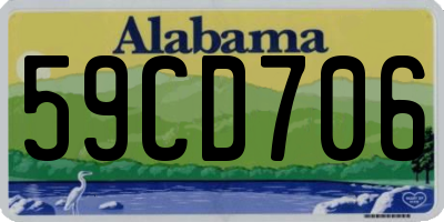 AL license plate 59CD706