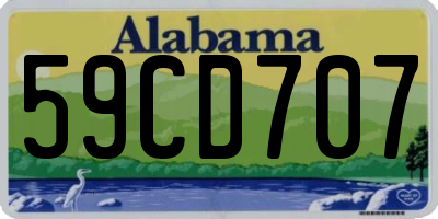 AL license plate 59CD707