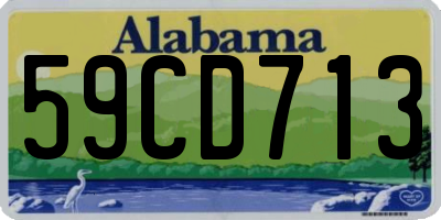 AL license plate 59CD713