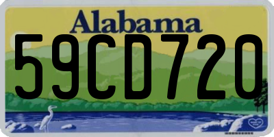 AL license plate 59CD720