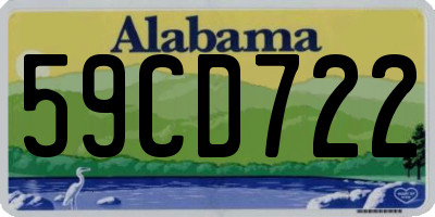AL license plate 59CD722