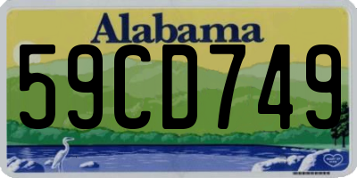 AL license plate 59CD749