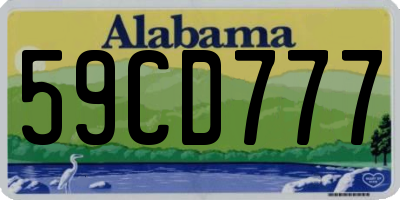 AL license plate 59CD777