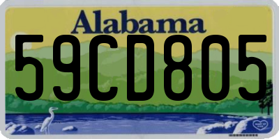 AL license plate 59CD805