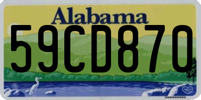 AL license plate 59CD870