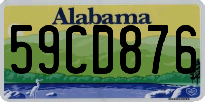 AL license plate 59CD876