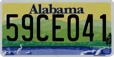 AL license plate 59CE041