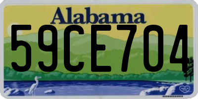 AL license plate 59CE704