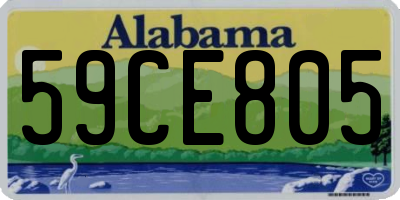 AL license plate 59CE805