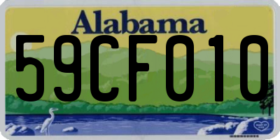 AL license plate 59CF010