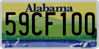 AL license plate 59CF100