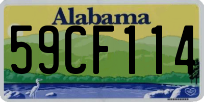 AL license plate 59CF114
