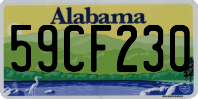 AL license plate 59CF230