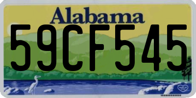 AL license plate 59CF545