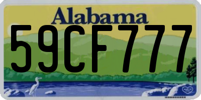 AL license plate 59CF777
