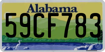 AL license plate 59CF783