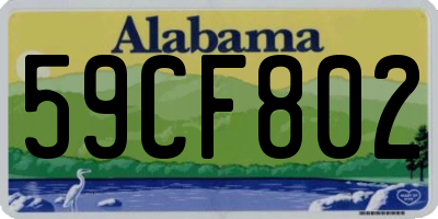 AL license plate 59CF802