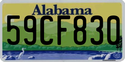 AL license plate 59CF830