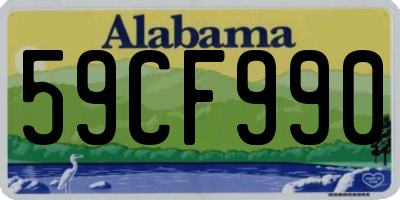 AL license plate 59CF990
