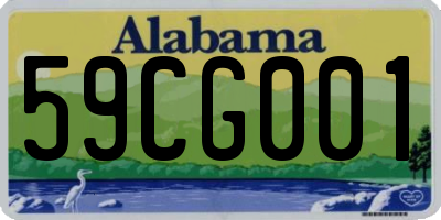 AL license plate 59CG001