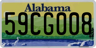 AL license plate 59CG008