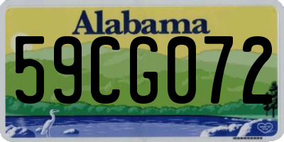 AL license plate 59CG072