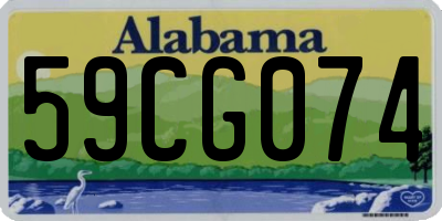 AL license plate 59CG074