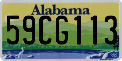 AL license plate 59CG113