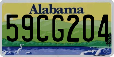 AL license plate 59CG204