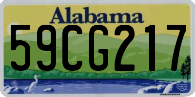 AL license plate 59CG217