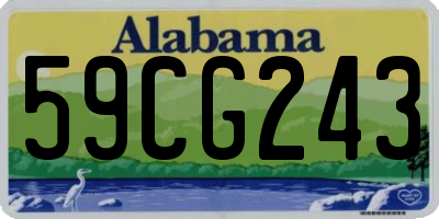 AL license plate 59CG243