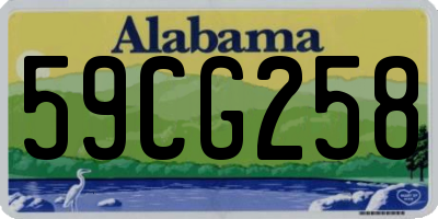 AL license plate 59CG258