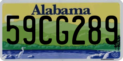 AL license plate 59CG289