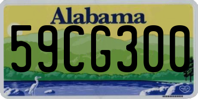 AL license plate 59CG300