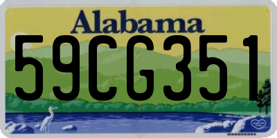AL license plate 59CG351