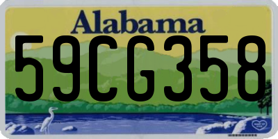 AL license plate 59CG358
