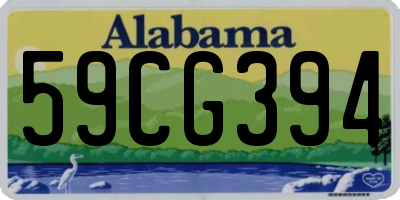 AL license plate 59CG394
