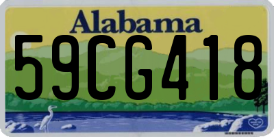 AL license plate 59CG418