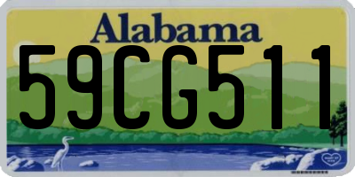 AL license plate 59CG511