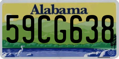 AL license plate 59CG638