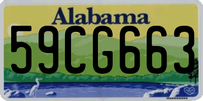 AL license plate 59CG663
